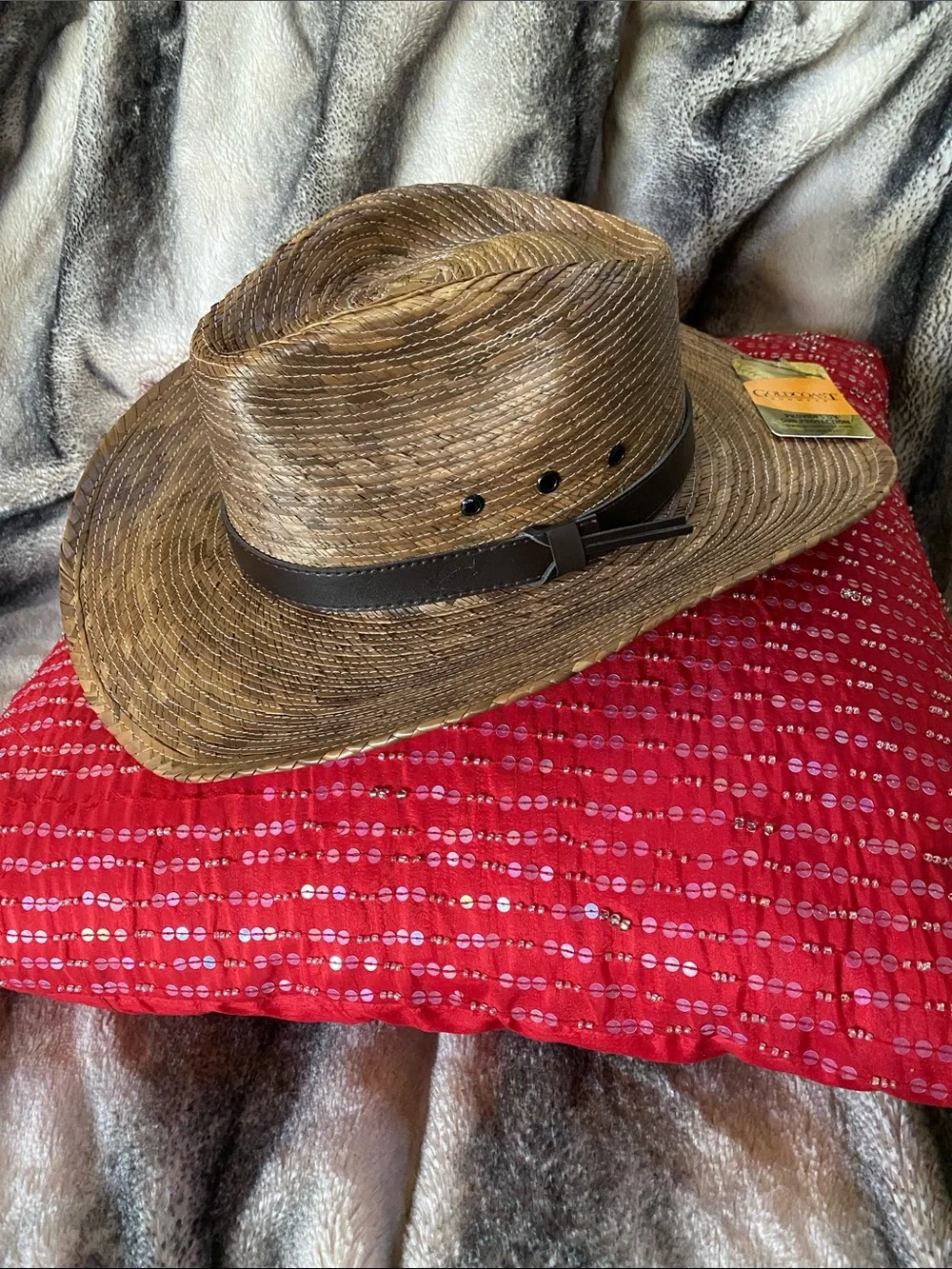 Gold Coast Sunwear Unisex Straw Beach Resort Wear Hat NWT
